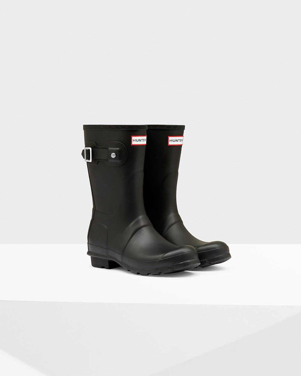 Womens Hunter Original - Short Rain Boots Black - 7134-QYRZT